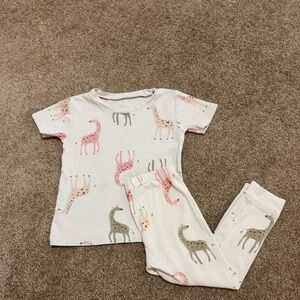 Carter's Giraffe Print Pajama Set - Pink and Tan